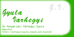 gyula varhegyi business card